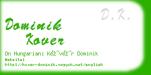 dominik kover business card